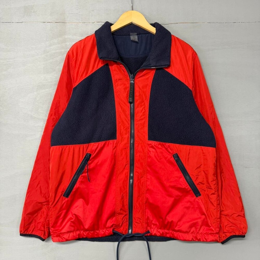 Coach Outlet Polar Fleece Reversible Zip Up Red‎ and Blue Jacket XL